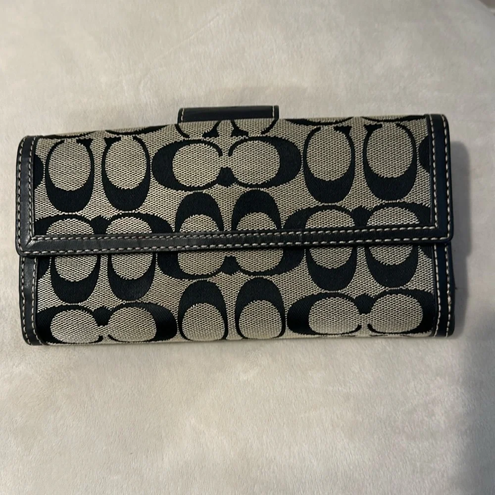 Vintage- Coach signature long wallet - pre-owned - Picture 2 of 8
